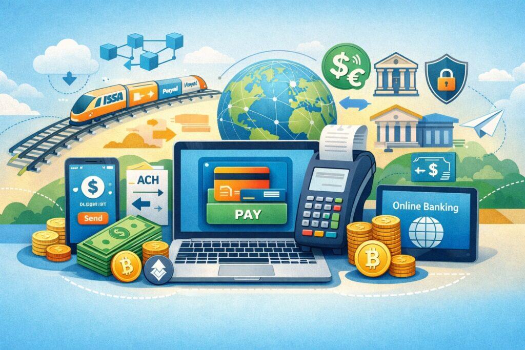 Payment Methods and Rails Used in Online Payment Processing