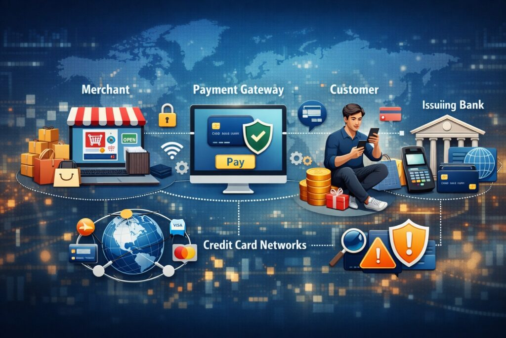 The Key Players in Online Payment Processing