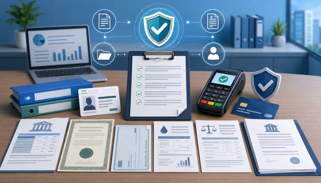 Merchant account approval documents and payment verification checklist