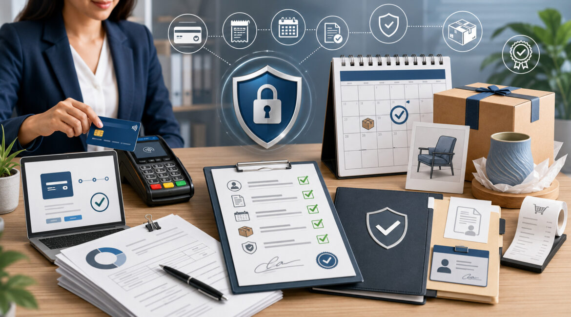 Credit card deposits and prepayment documentation protection illustration